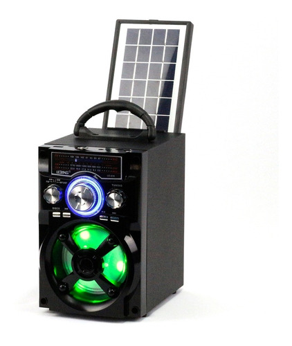 Caixa De Som Bluetooth Rádio Fm Am Sw Usb Painel Solar E33