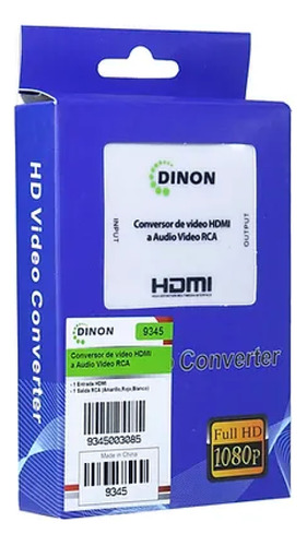 Adaptador Conversor Hdmi A Av Rca Vídeo Análogo.
