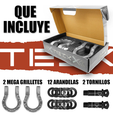 Teix Off Road Mega Grilletes Jeep Defensa Ford Chevrolet