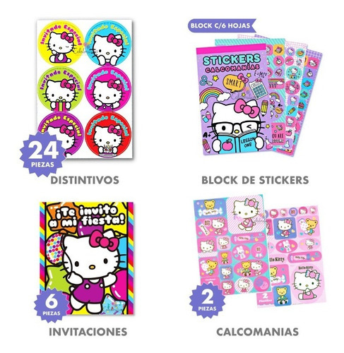 Hello Kitty Vasos Decorados Artículo Fiesta - Kit0m1
