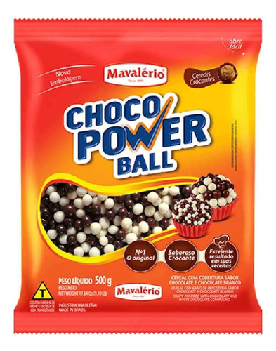 Cereal Choco Power Ball Ao Leite 500g Mavalério