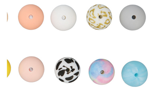 Perlas De Silicona Para Hacer Llaveros, 100 Unidades Colorid