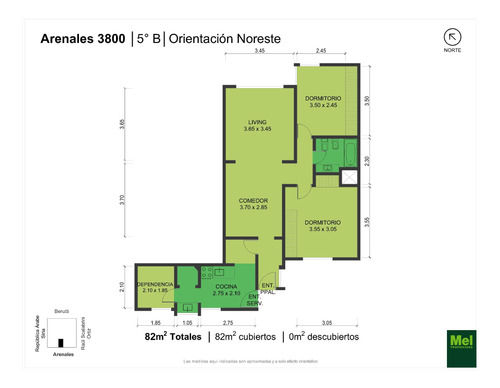 Departamento En Alquiler 3 Amb. Mas Dependencia