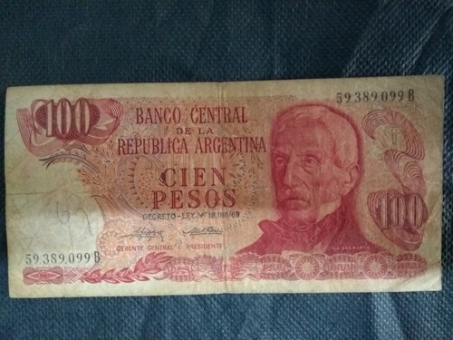 Cedula De 100 Pesos Argentina 