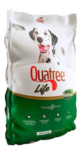 Ração Quatree Life Adultos Sem Transgênicos Rmg 20kg