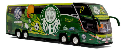 Universal Hobbies Leito Rodoviário Miniatura Ônibus Palmeiras Maior Campeão Brasil 30 Cm Verde-escuro