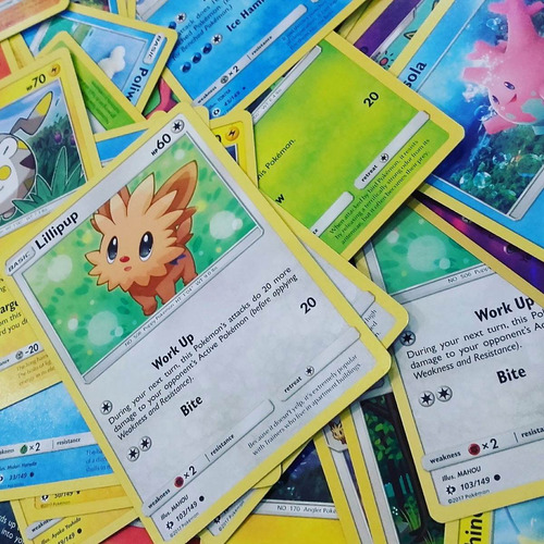 Lote Surtido 50 Cartas Pokemon Originales Español - Xy S&m