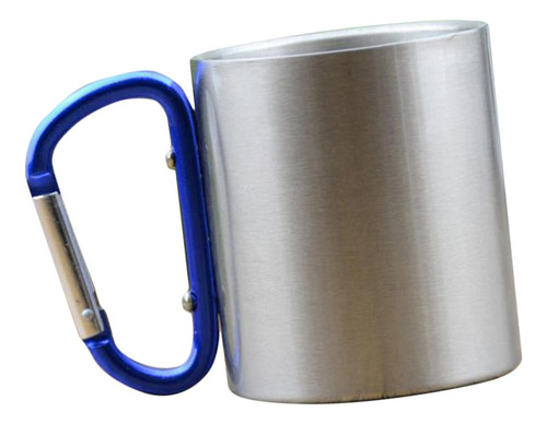 2x Mosquetón Tazas Taza De Camping Viajes Libre Metal