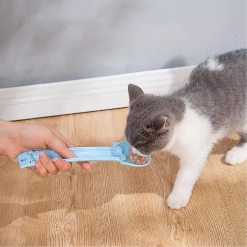 Cuchara Dispensadora Para Churu Y Alimento De Gatos Verde