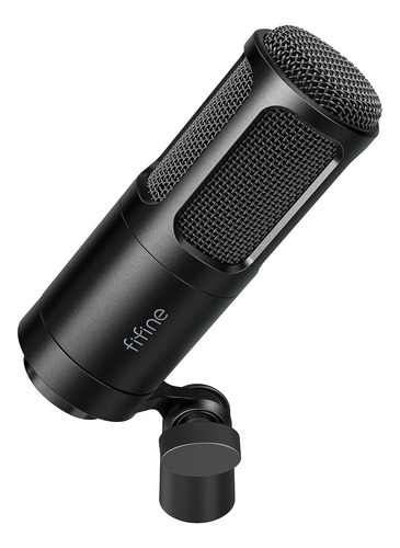 Microfone Dinamico Fifine K669d Xlr Streaming Podcast Vocal Preto