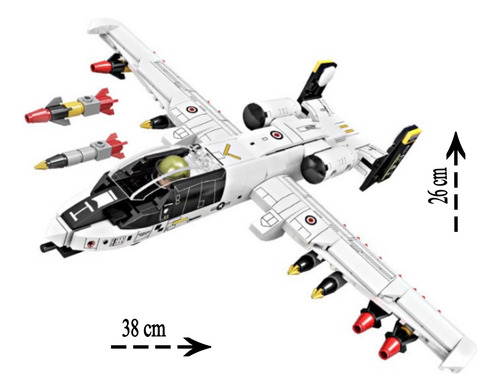 Avión De Ataque A-10 Play Set- 323 Piezas 323 Militares
