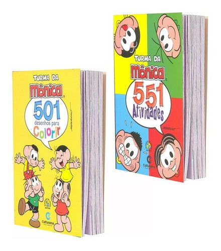 Kit Turma Da Mônica 551 Atividades E 501 Desenhos Colorir