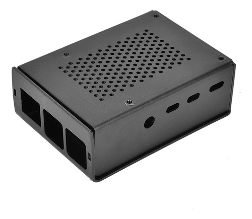 Carcasa Negra De Aluminio Para Raspberry Pi 4 Modelo B