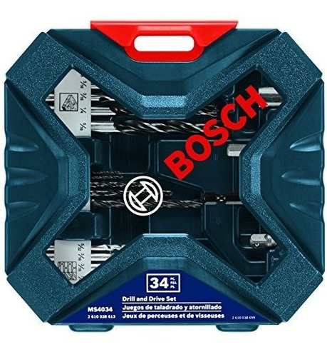 Imagen 2 de 4 de Bosch Ms4034 Juego De Brocas Y Brocas De 34 Piezas