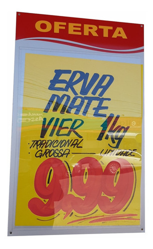 Imagem 3 de 7 de Kit Com 2 Painel Placa Para Cartaz Grande Oferta Uso Externo