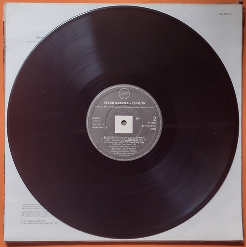 Lp Peter Gabriel Passion 1989 Álbum Duplo Nacional Vinil (Usado)