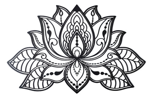 Mandala Flor De Lotus Parede Vazado 98x65mt Mdf 3mm