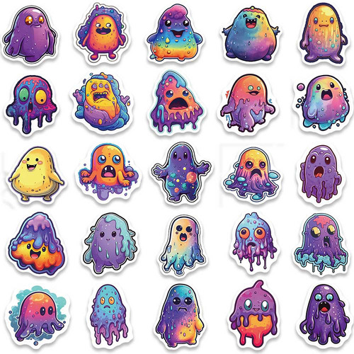 Pegatinas De Monstruo De Dibujos Animados Divertidos Para Ni