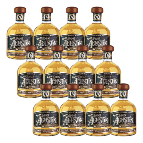 Pack De 12 Tequila La Cava De Don Agustin Añejo 750 Ml