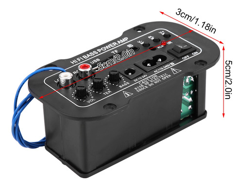 5 Pulgadas Auto Coche Digital Bluetooth Amplificador Hifi Ba