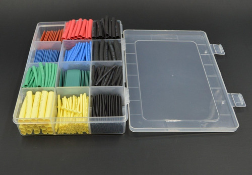 Kit Tubo Combo Termocontraible 530 Pcs 1.5 A 10 Mm V.colores