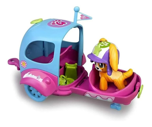 Imagen 4 de 9 de Pinypon Vehiculo Moto Con Carro Transporta Su Mascota 16247