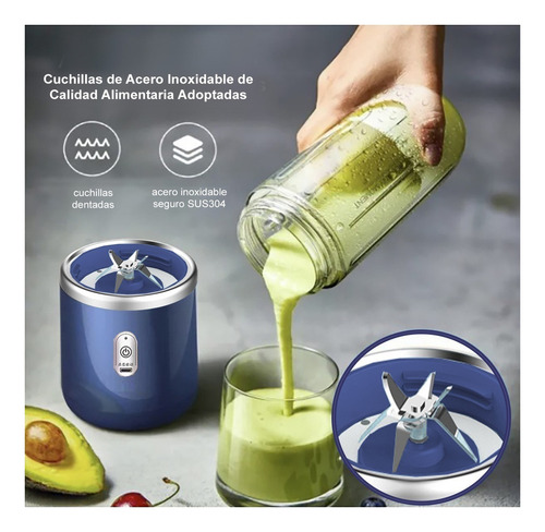 Mini Licuadora Portátil Procesador 400ml Alta Calidad