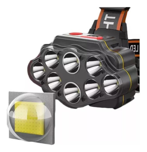 Linterna Frontal Led Recargable Multifuncional De 4 Modos