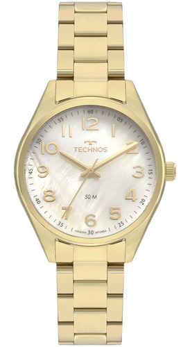 Relógio Feminino Technos Boutique Dourado Original Com Nfe Cor do fundo Branco