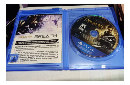 Deus Ex Mankind Divided Juego Para Ps4 Sin Detalles (Usado)