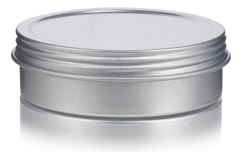 Contenedor Plano De Lata De Acero Metálico De 2 Oz Con Tapa