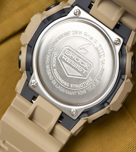 Relógio Casio G-shock Ga-700ca-5adr Utility Camo Militar Cor Da Correia Bege Cor Do Bisel Bege Cor Do Fundo Preto