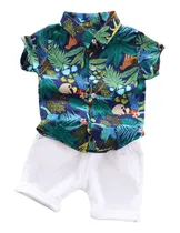 Comprar Camisas Y Pantalones Cortos Moda Playa Para Niños