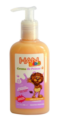 Crema De Peinar Han Kids Libre De Siliconas X 200 Ml