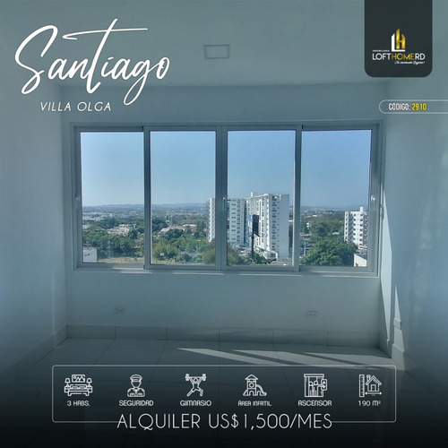 Imagen 3 de 20 de Apartamento En Alquiler En Torre, Villa Olga.