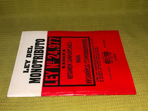 Ley De Monotributo / Ley N° 24977 - Bregna (Usado)