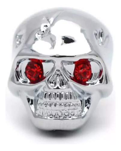 Botoes Guitarra Knob Metal Caveira 4 Pecas Cromado