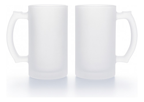 Pack 12 Tarros Cerveza 500ml Vidrio Frosted Sublimable Blanco