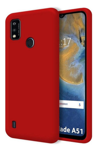 Funda Case Para Zte V30 Vita Soft Feeling Antishock Rojo