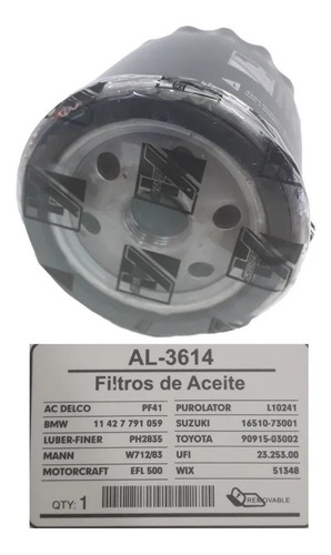 Filtro Aceite 4runner Hilux Meru Autana Hiace Esteem Neon