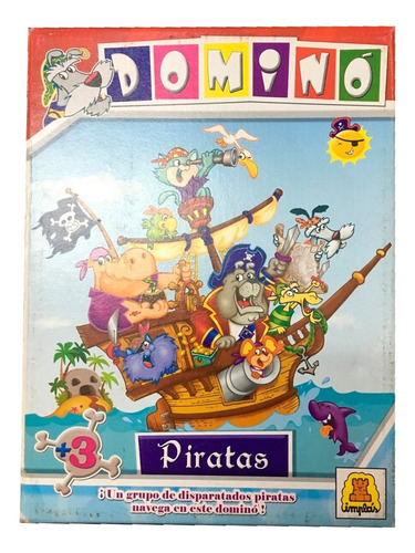  Domino Implas Piratas Infantil 28 Fichas 