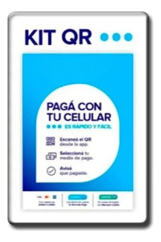 Kit Oficial De Almacenes P/ Código Qr Mercado Pago X2 Packs