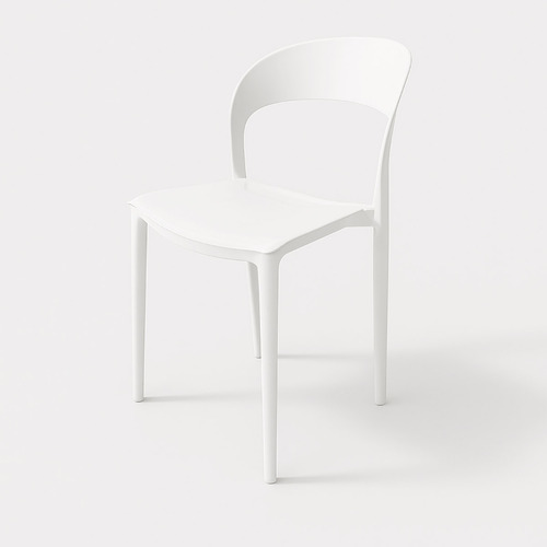 Silla Smile X4 Living Comedor En Prolipropileno Blanco