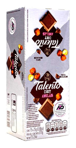 Chocolate Talento Diet 15un Garoto 1cx