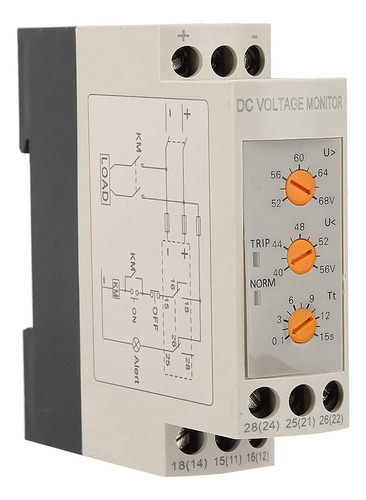 Rele Monitoreo Voltaje Riel Guia Corte Sobretension Cc Dc48v