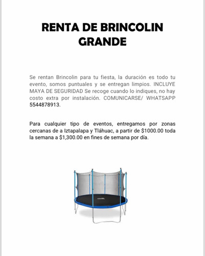 Renta De Brincolín