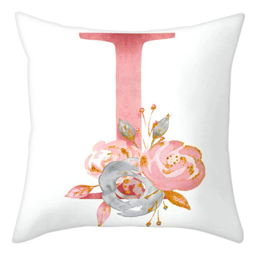 Eanpet Funda Almohada Decorativa Alfabeto Abc Letra Flor X I