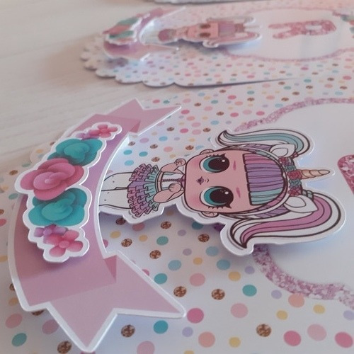 Banderines Personalizados 3d Lol Unicornio