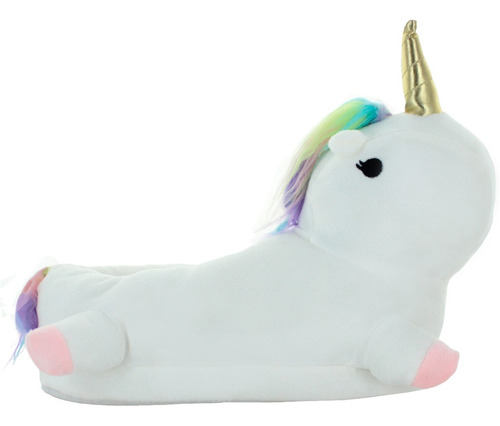 Andrea Pantufla Unicornio Suela Suave Tela Blanco Niña 84010