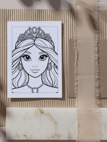Kit Princesas Para Colorear | 28 Páginas Pdf Descargable